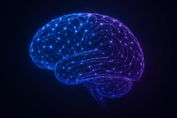 Abstract digital brain representing artificial intelligence