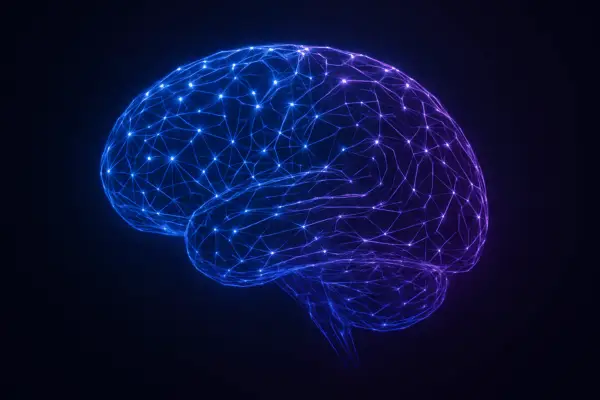 Abstract digital brain representing artificial intelligence