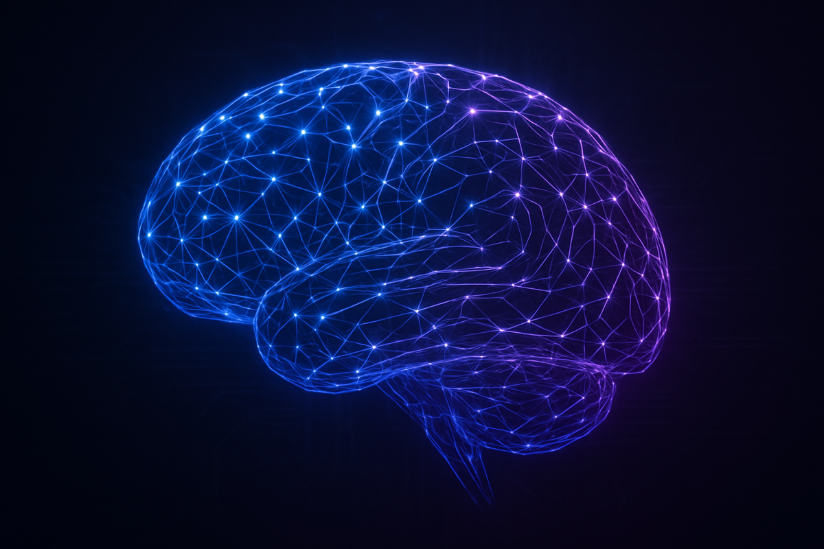 Abstract digital brain representing artificial intelligence